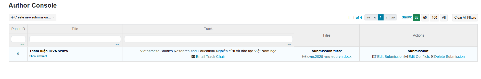 Hướng dẫn nộp bài tham luận trên hệ thống MICROSOFT CMT
